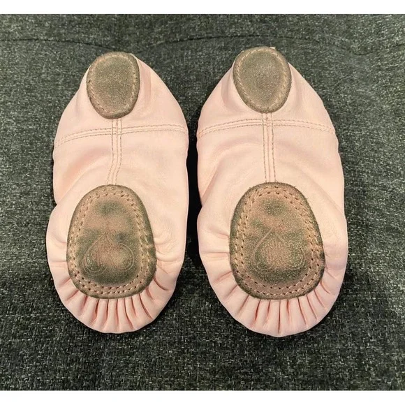 Kids Pink Ballet Shoes Dance Slippers Toddler Child Small Soft - Picture 3 of 3